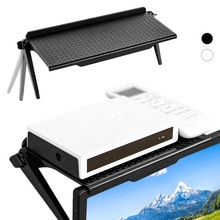 Étagère de rangement en plastique pour écran LCD, support de stockage multifonctionnel et pour moniteur d'ordinateur, peut supporter jusqu'à 1 kg