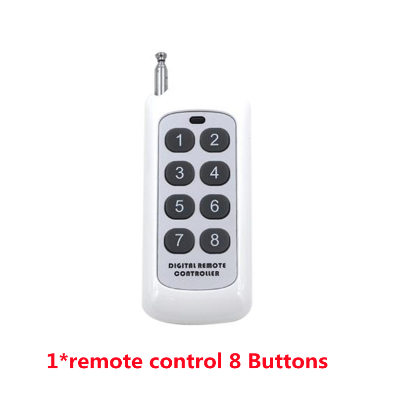 Universal 433Mhz Wireless RF Remote Control Learning Code Transmitter 2/4/6/8 Button Long Range For Smart HomeGarage Door Opener: Only 8CH