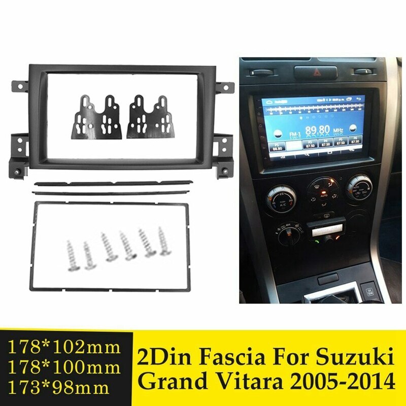 for Suzuki Grand Vitara 2005 Double Din Car DVD Stereo Radio Fascia Dash Panel Frame Trim 2 Din Kit