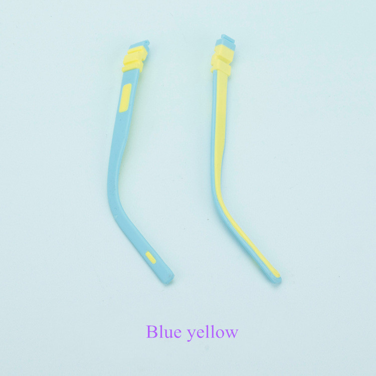 Children&#39;s silicone glasses legs Snap-on color silicone temples pair Multi-color optional Children&#39;s glasses accessories: MULTI