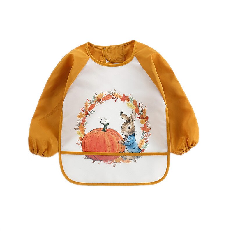 Warmom Leuke Cartoon Slabbers Waterdichte Baby Eten Bib Pocket Kinderen Tekening Lange Mouwen Schort Kids Burp Doek Baby Spullen