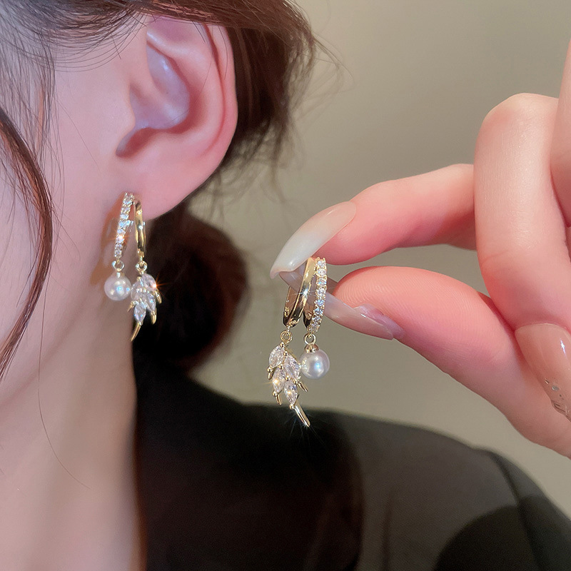 Boucles d'oreilles magnétiques amincissantes lymphatiques pour femmes, strass scintillants, pierre de Quartz, boucles d'oreilles de vidange lymphatique: Rhodium plaqué
