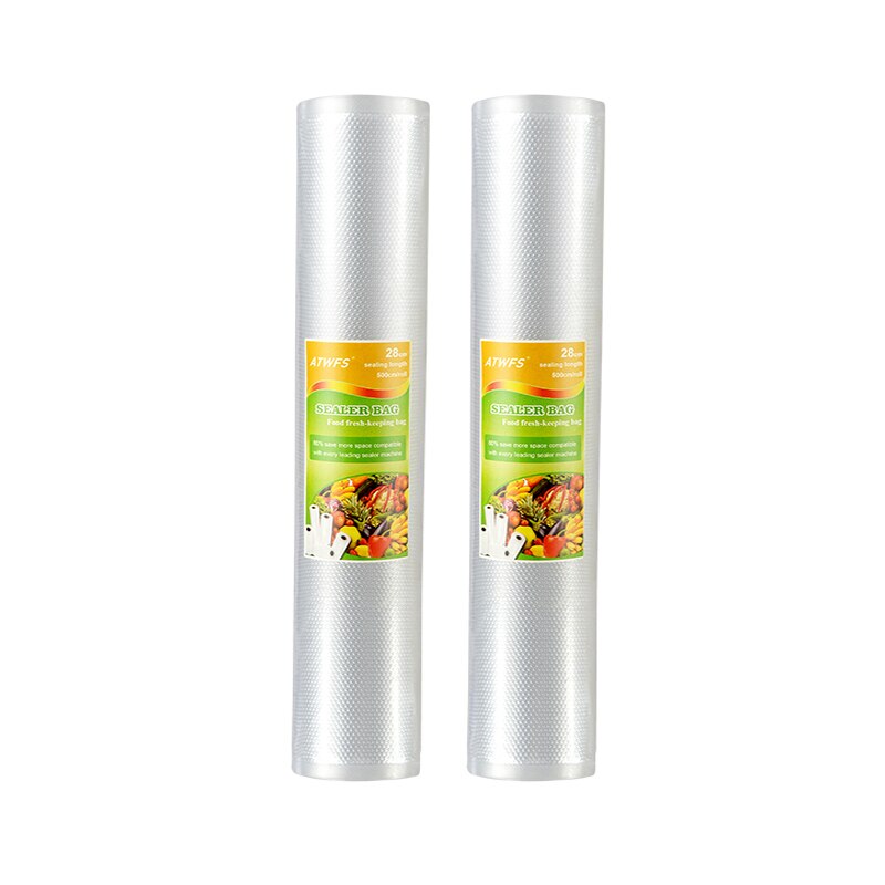 Sacs sous vide ATWFS sacs sous vide de cuisine sacs sous vide de stockage pour emballage alimentaire rouleaux 12/17/20/25/28cm * 500cm: 28cm 2 rolls