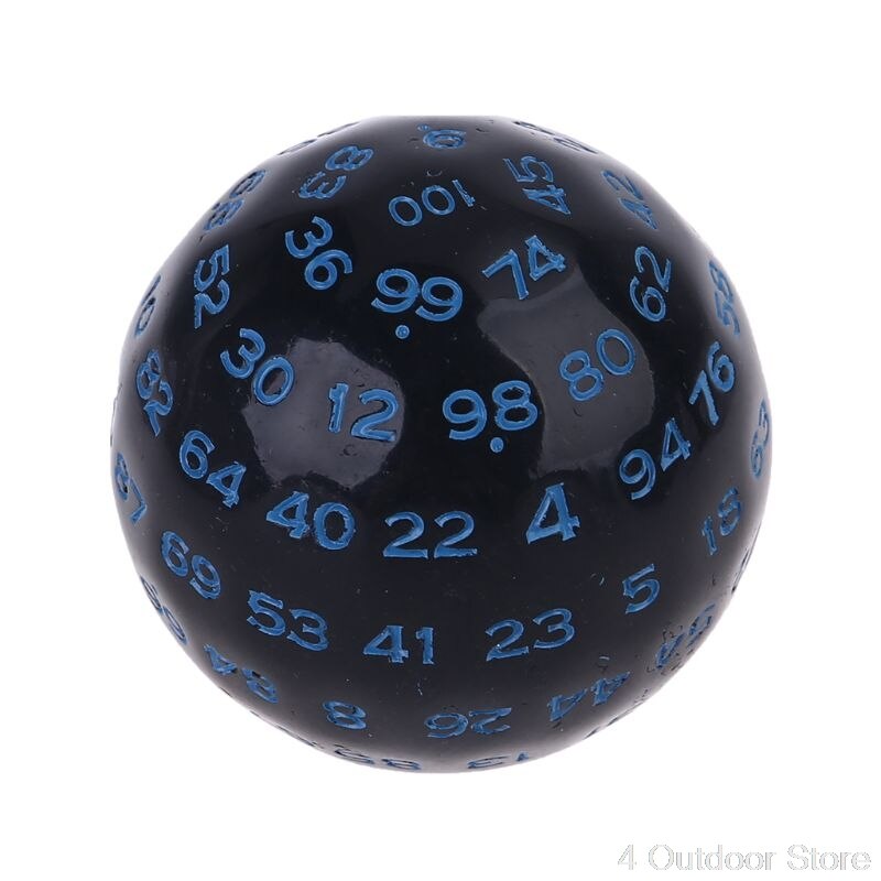 Dados poliédricos de 100 lados D100 caras múltiples de acrílico dados para tablero de mesa juego de rol Bar Club Party S15 20: Azul