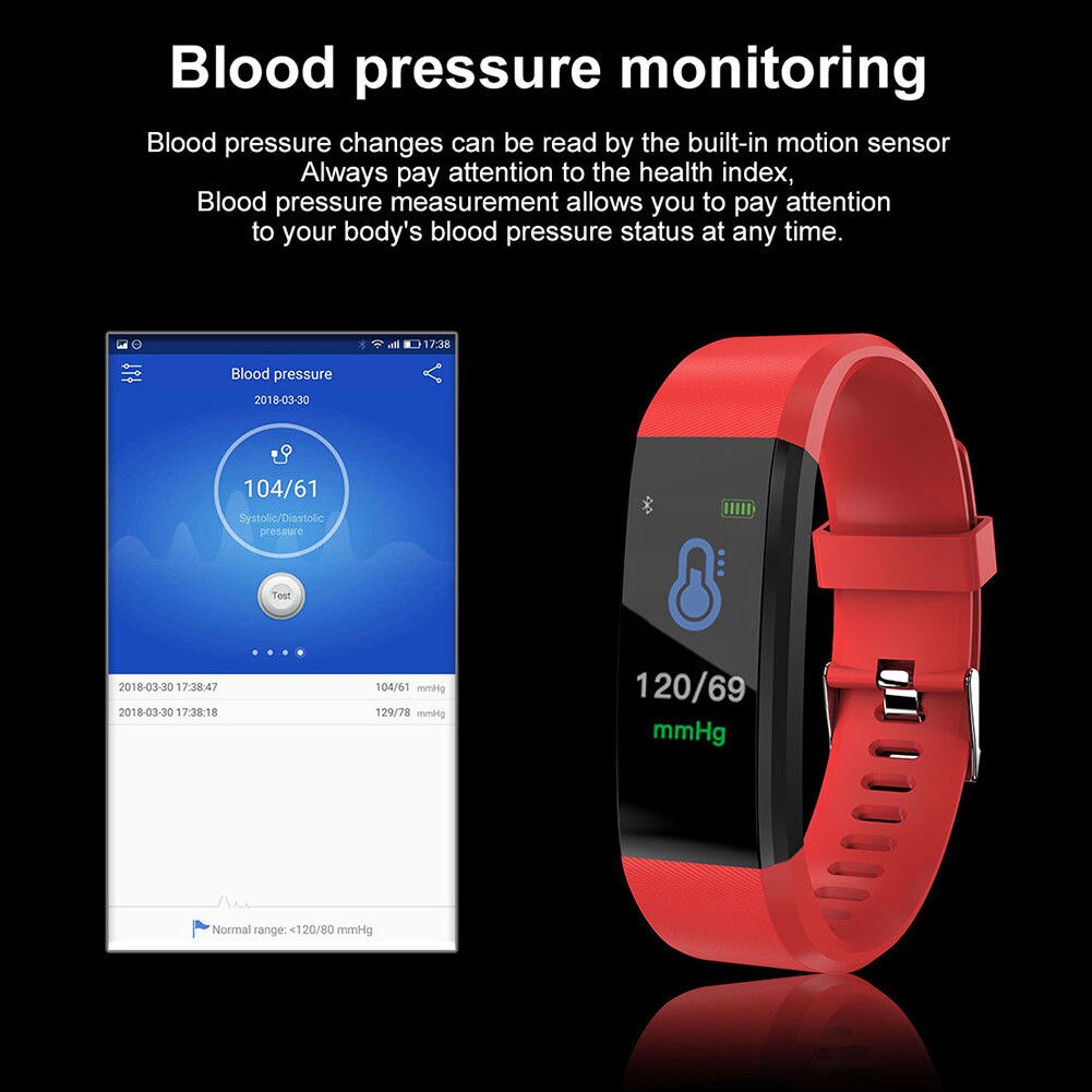 B1 Kleur Screen Smart Armband Sport Stappenteller Horloge Fitness Running Walking Tracker Hartslag Smart Band Bandjes