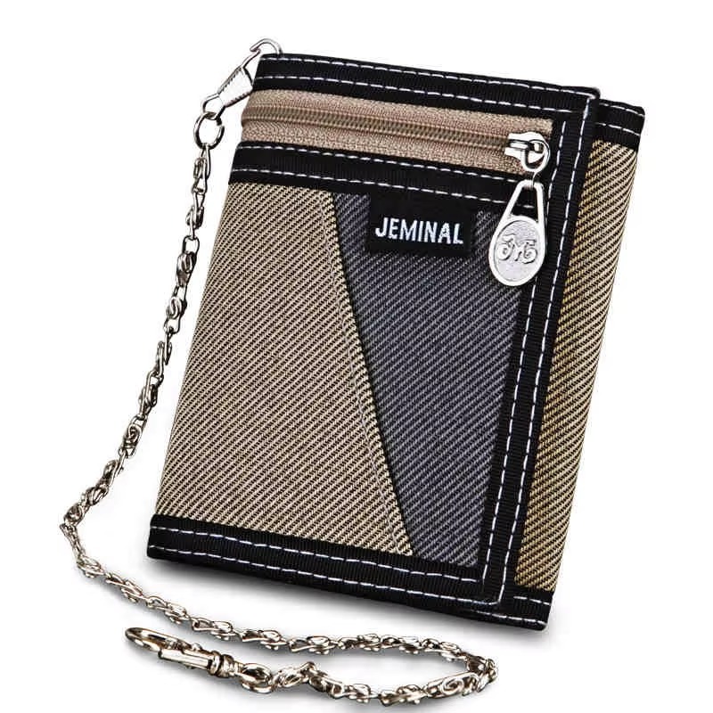 Herrepunge gode kanvasstof korte clutch-punge herrepengepunge møntpung pung kort id-holder tasker lommetasker