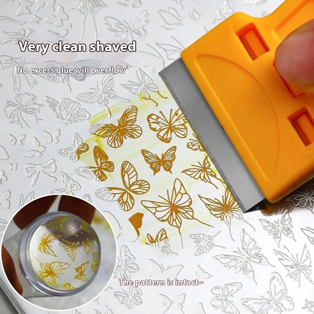 11/1pcsScraper, Scraping Off Stickers, Paint and Old Glue, Glass and Car Window Film Adhesive Remover Mini Shovel with Blade
