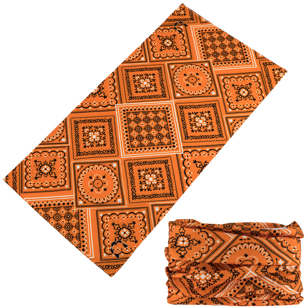 Ansiktsbandanas tubulär cykelbandana pannband multifunktionella cykel paisley ansiktsskydd halsvärmare huvudduk turban buffs: Marinblå