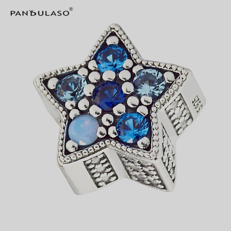 Estrela brilhante charme multi-colorido diy contas para fazer jóias mulher contas para original 925 prata pulseiras presente de natal