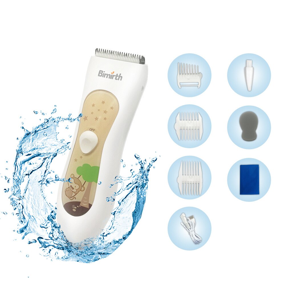 Child hair clipper baby hair clipper mute waterproof hair clipper hair cutting rechargeable body wash: Default Title