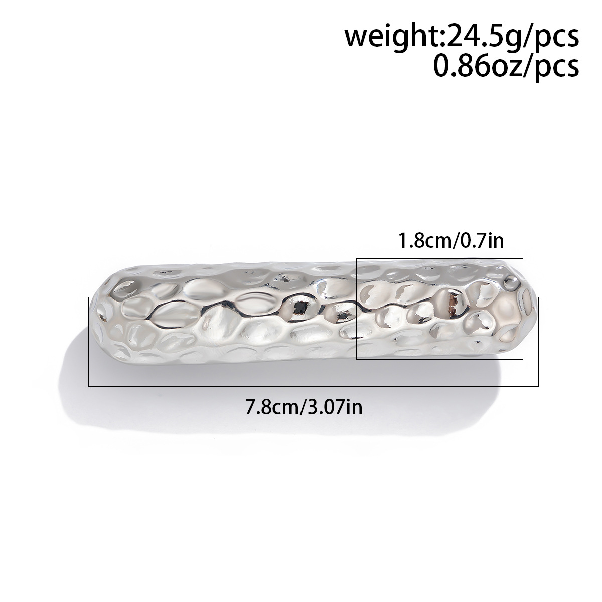 Pinzas para el cabello de Metal de doble capa huecas y gruesas simples para mujer, diademas, gomas elásticas, cuerdas para el cabello, accesorios para el cabello de: Zinc negro plateado