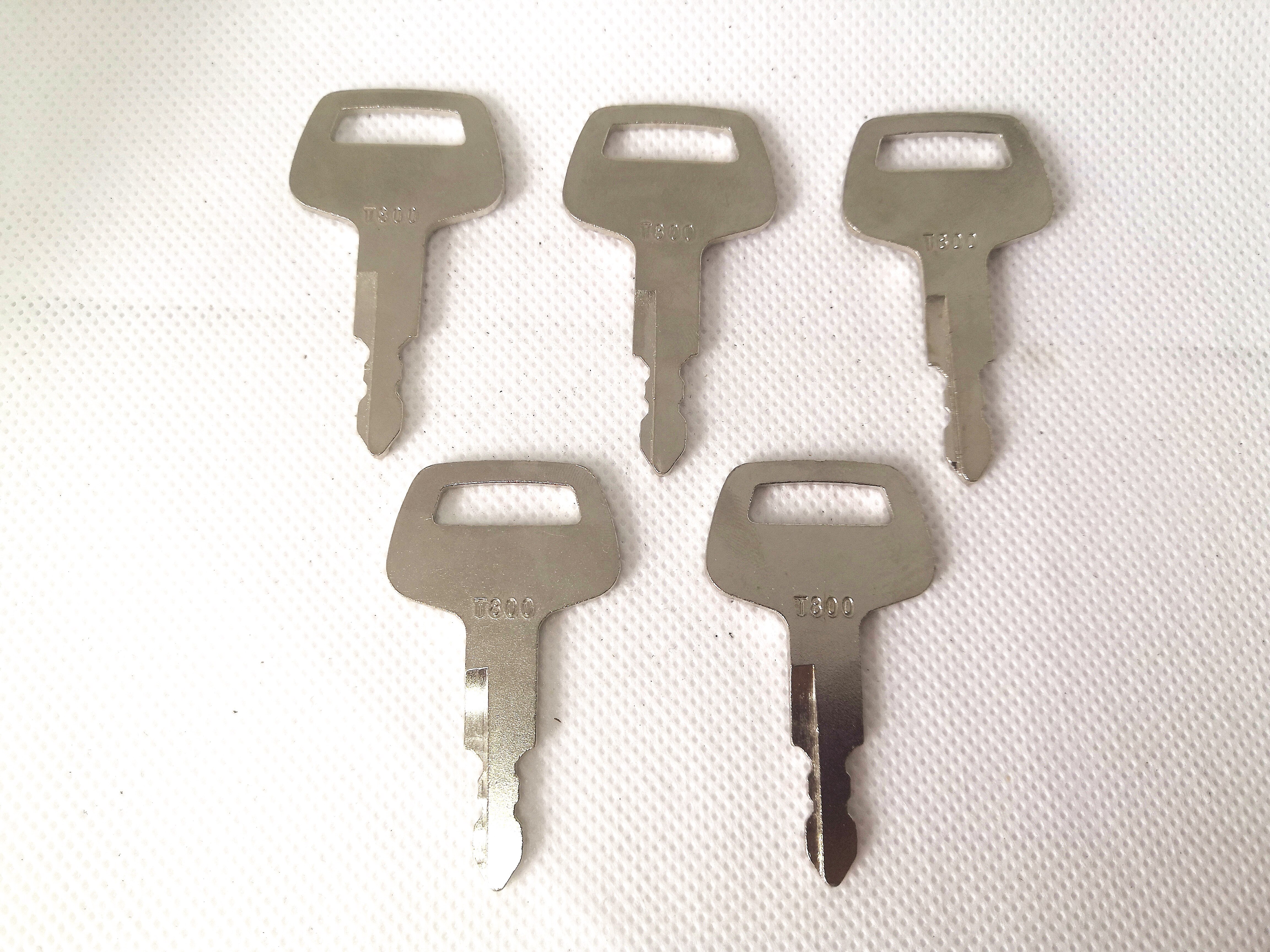 5 llaves de ignición de maquinaria pesada 26322-42311 T800 aptas para cargadores de ruedas TCM