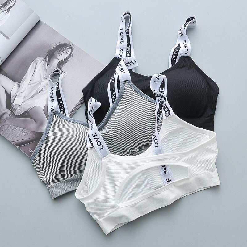 Color sólido letras Sling adolescente ropa interio... – Grandado