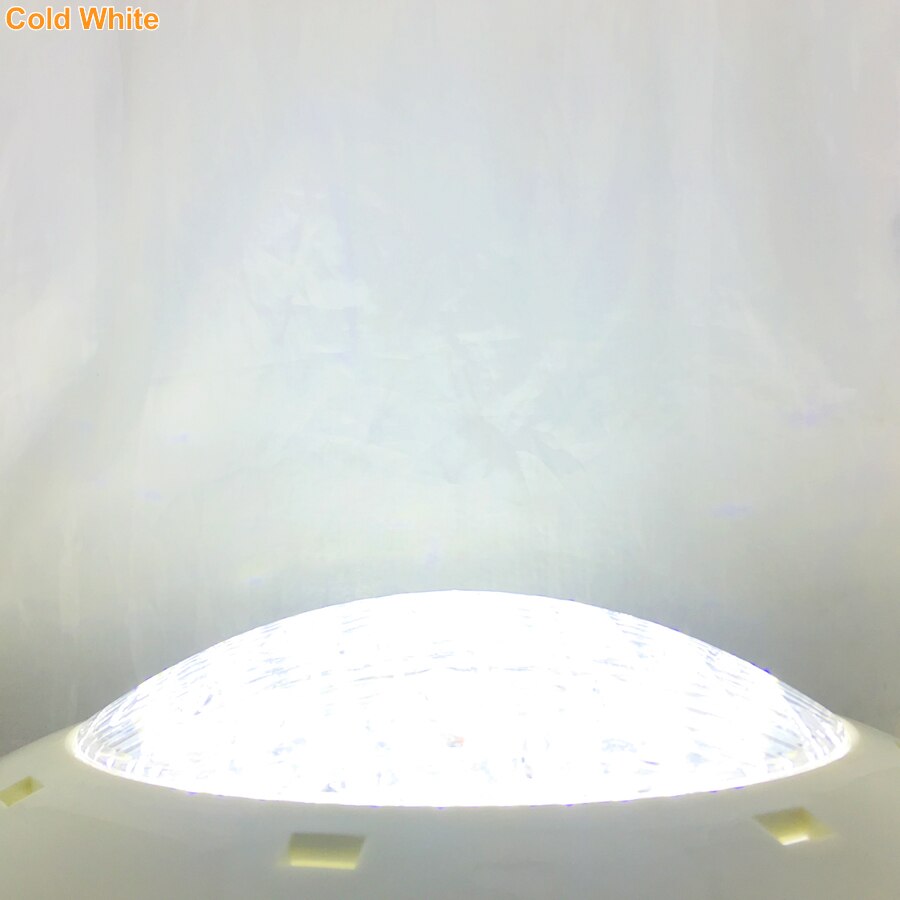 24w 36w svømmebasseng ledet lys ac /dc 12v rgb + fjernkontroll utendørs belysning  ip68 vanntett undervanns lampe demning lys: Kald hvit / 12v 24w