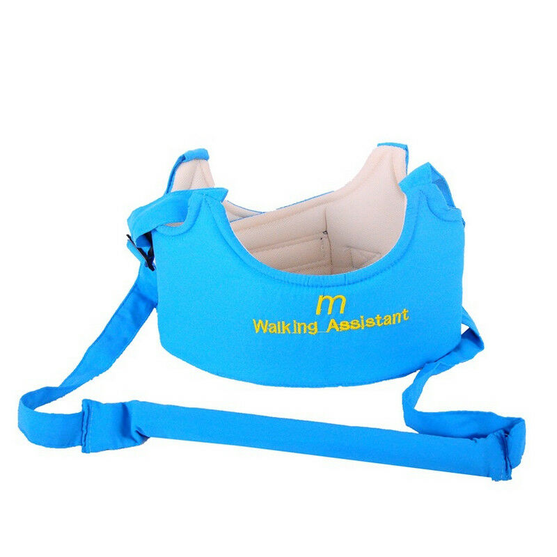 Schattige Baby Peuter Walk Peuter Veiligheid Harness Assistant Walk Leren Wandelen Baby Walk Assistent Riem: Blauw