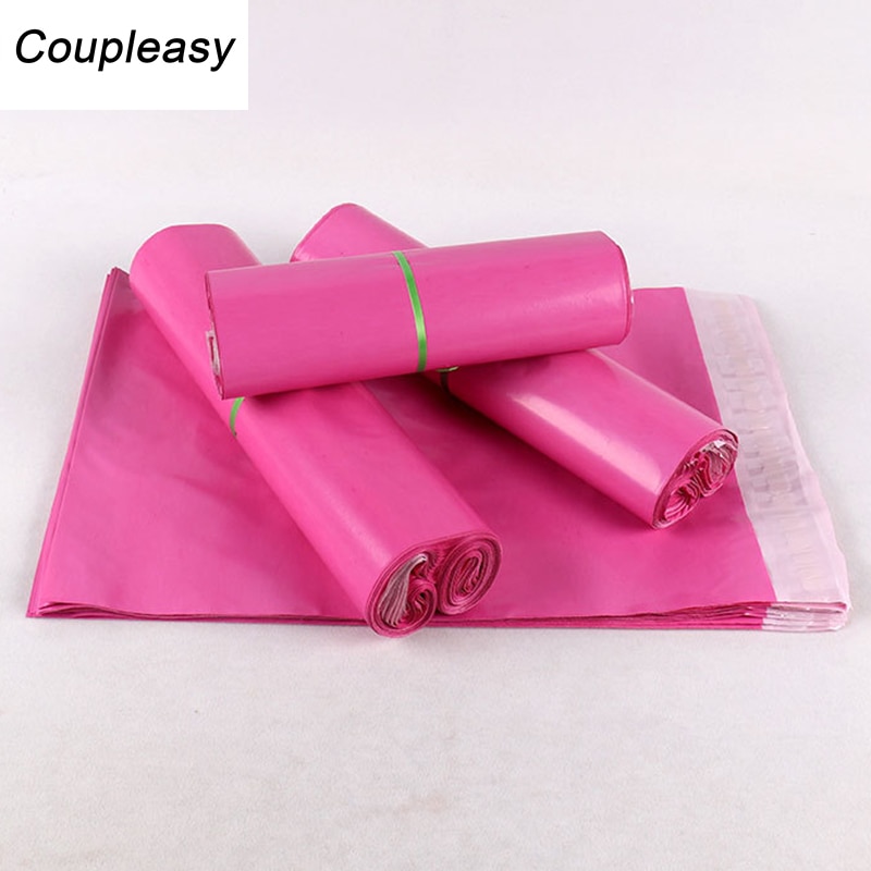 100Stck Rosa Poly Kurier Taschen selbst-Dichtung Klebstoff Lagerung Tasche Neue Material Umschlag Mailer Taschen Wasserdicht Post Versenden taschen