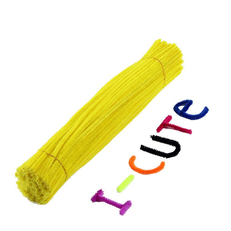 100 stuks 30cm Kleurrijke Chenille Stelen Chenille Kinderen Speelgoed Kerst Verjaardagsfeestje Decoraties Kunsten DIY Craft Supplies