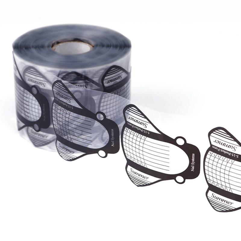 100pcs Nail Form Transparent Nail Art French Acrylic UV Gel Tips Extension Sticker Builder Form Guide Stencil Manicure Tools