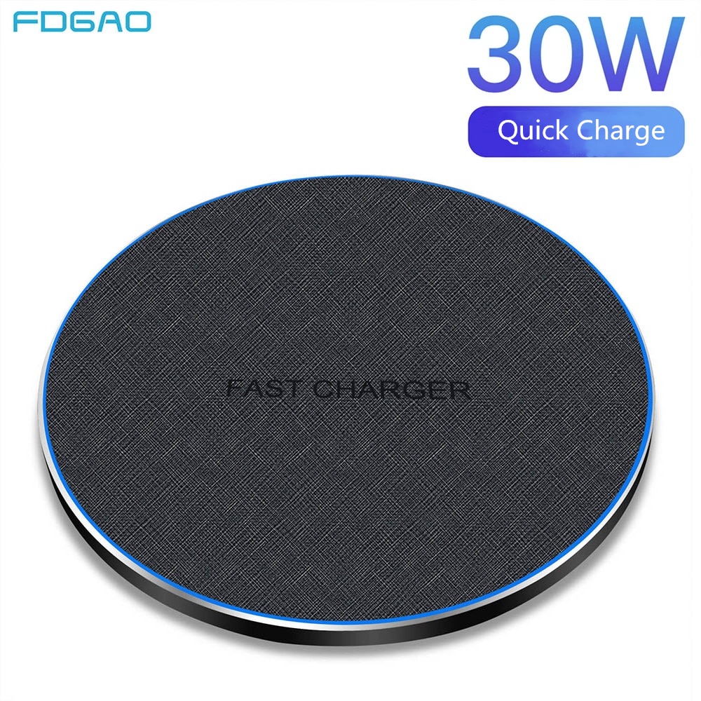 Fdgao 30W Qi Draadloze Oplader Snelle Draadloze Opladen Pad Inductie Oplader Voor Iphone 11 Xs Xr X 8 Samsung s20 S10 S9 Note 20 10