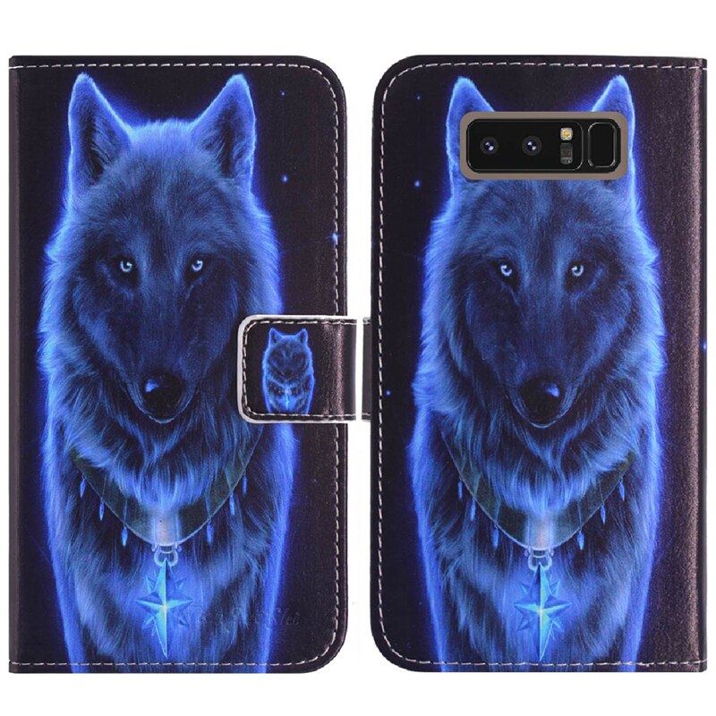 Tienjueshi tpu siliconen bescherming grappige leren hoes voor samsung galaxy mega  i9200 note 5 8 portemonnee etui skin