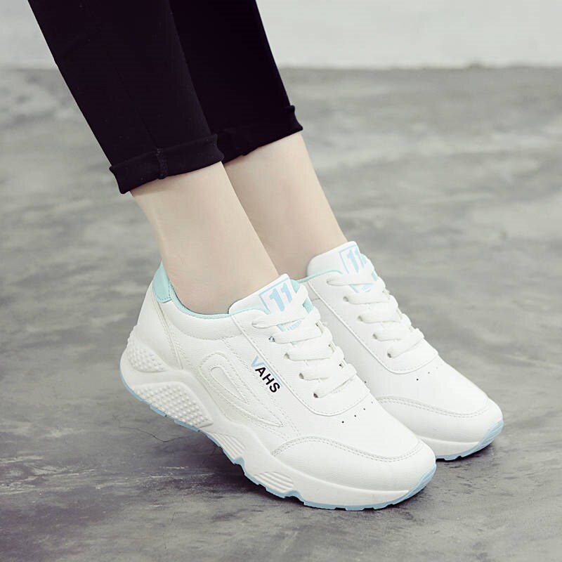 Mærke tenis feminino sneaker hvide kvinder tennissko komfort sportssko dame fitness sneakers gym atletiksko: Blå / 5