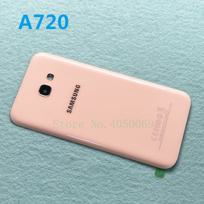 For Samsung Galaxy A5 A520 A7 A720 A3 A320 A320F Rear Cover Back glass Housing Case Battery Door Housing Replacement: A720 Pink