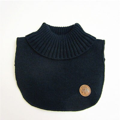 Autumn Winter Baby Accessories Girl and Boy Knit Scarf Collar for Kids SF005: Navy Blue