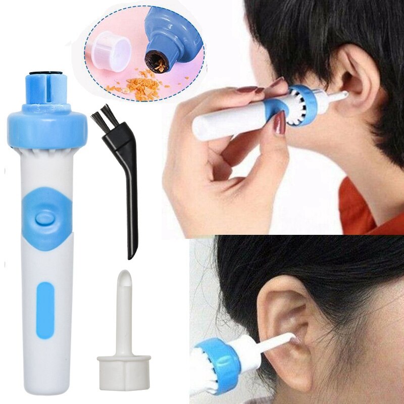 Electric Cordless Safe Vibration Painless Vacuum Ear Cleaner Dig Wax Ear Pick Remover Soft Spiral Ear-Cleaning Device Ear Care