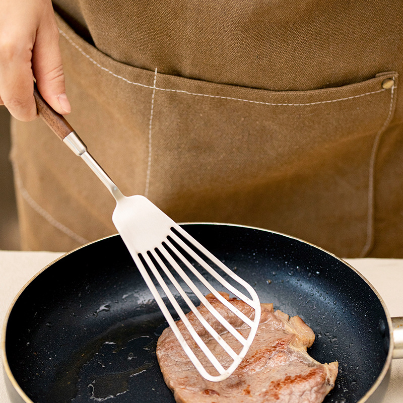 Cuchara de cocina de acero inoxidable 304, espátula para freír, pala para pastel de nuez, espátula para pastel, cuchillo, utensilios de cocina, cucharón para sopa