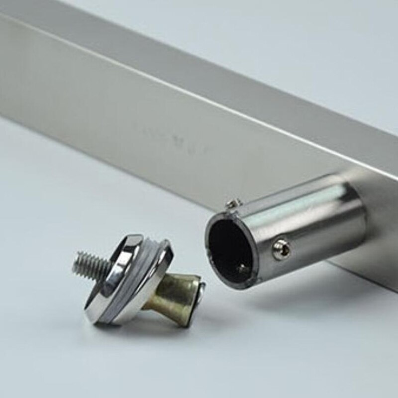 1 Set Glass Door Handle,Wooden Door Handle,Stainless Steel Handle,Square Handle