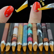 lápiz de cera para uñas, utensilios para coger piezas, arte de uñas de cristal, decoraciones de cuentas, bolígrafos para puntear, herramientas de arte de uñas 1 Uds