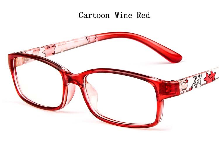 Børn tegneserie gennemsigtige briller patchwork briller dreng pige nærsynethed receptpligtige optiske briller rammer barn briller  l3: 3