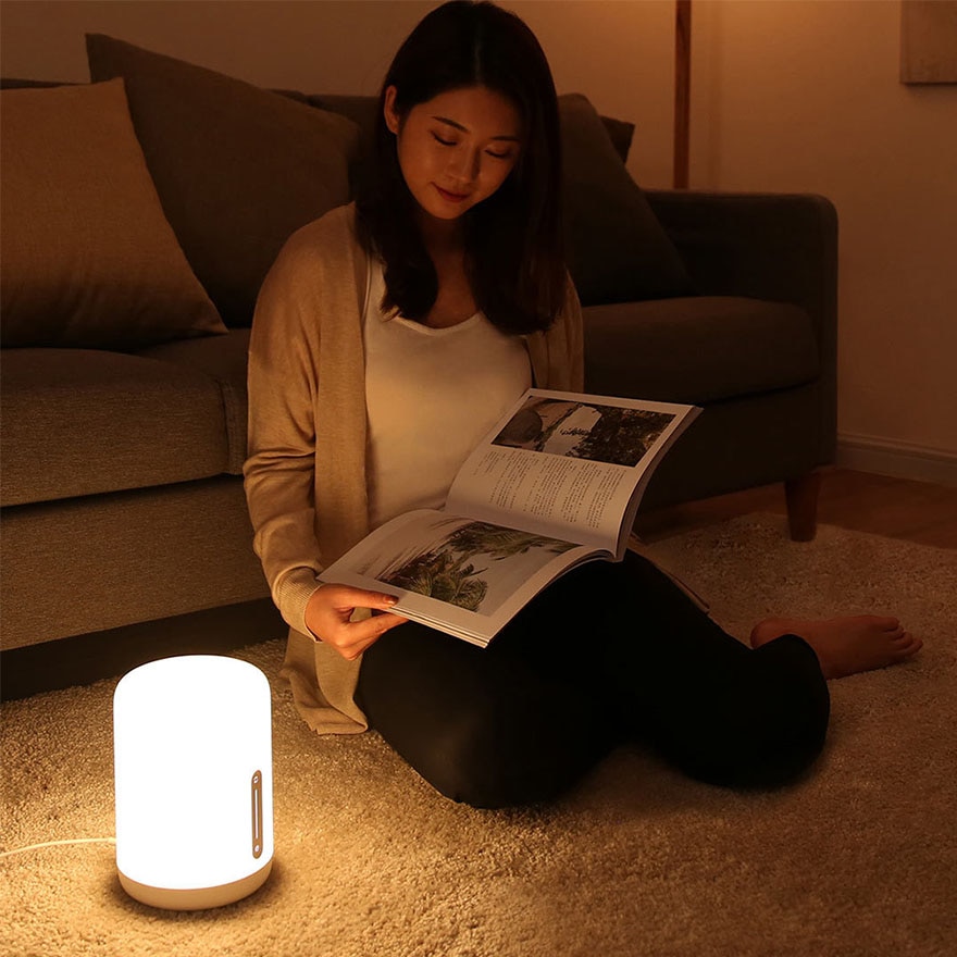 Xiao mi mi jia lampe de chevet 2 lumière intelligente commande vocale Bluetooth WiFi connexion contrôle tactile pour mi maison App Apple Homekit Siri