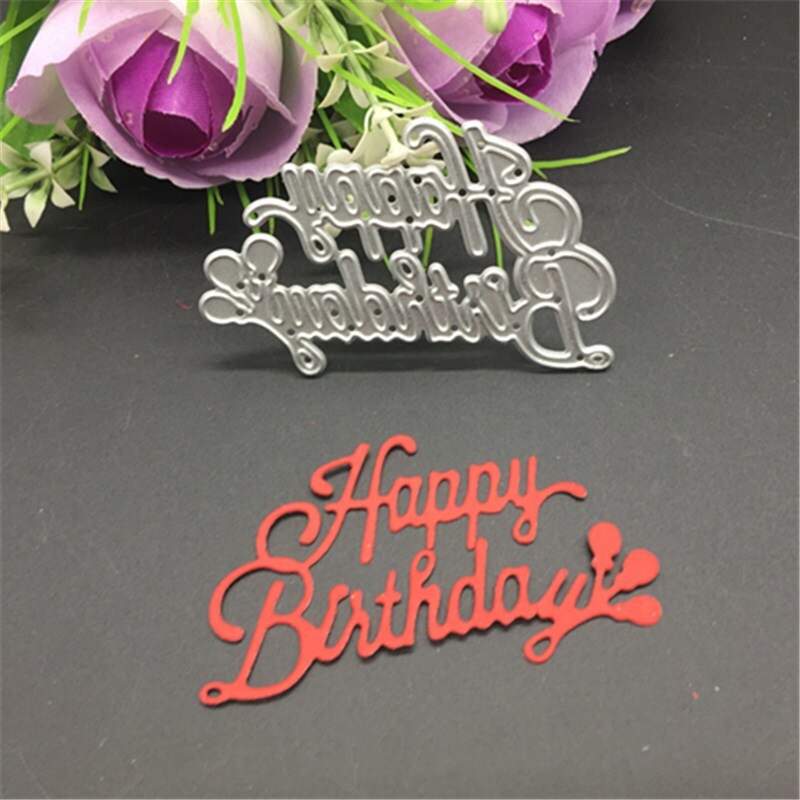 Wünschen buchstaben glücklich geburtstag Metall schneiden stirbt Schablone Scrapbooking Fotoalbum Karte Papier Präge Handwerk DIY
