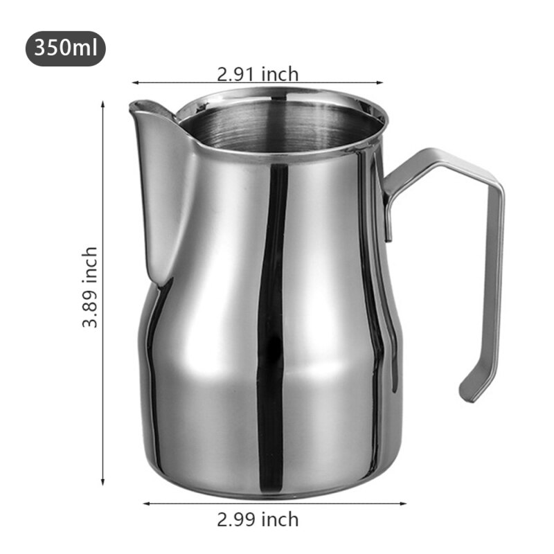 Stainless Espresso Coffee Pitcher Latte Milk Frothing Jug Kitchen 350ml 500ml 750ml: S