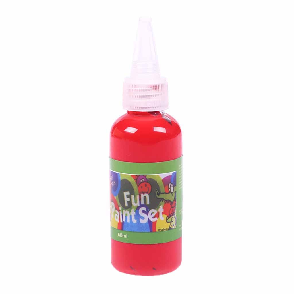 60 Ml Wasbare Kinderen Verf Acryl Verf Slang Diy Muur Schilderen Art Verf Handgeschilderde Kleurrijke Textiel Verf Fel @ 25