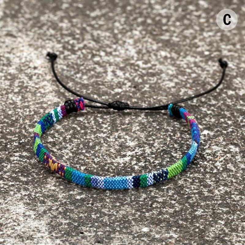 Vrouwen Mannen Regenboog Armband Bangle Chain Rainbow Couple Charms Sieraden: C