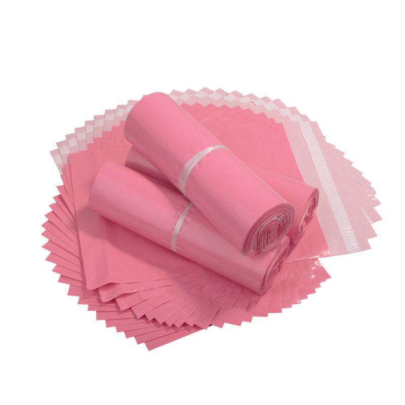 10Pcs Pink Poly Mailer Self Adhesive Post Mailing Envelope Glue Seal Postal Bag Express Bags Courier Storage Bags
