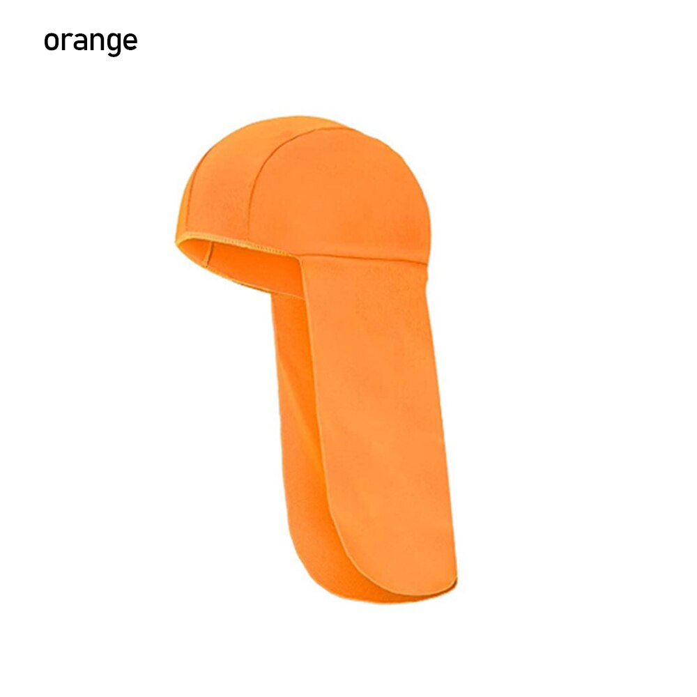 Cycling Sun Shade Cooling Cap Outdoor UV Protection Wide Brim Elastic Polyester Hard Hat Neck Protector For Fishing Hiking: orange