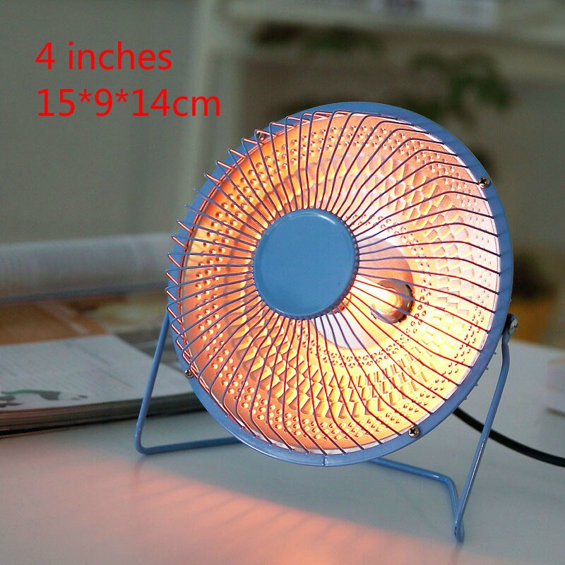 220V 200W Tragbare Büro Heizung Mini Elektrische Heizung Elektrische Hause Heizung Fan Handliche Luft Wärmer Stillen Hause Büro handliche Heizung: 4 Zoll Blau / EU