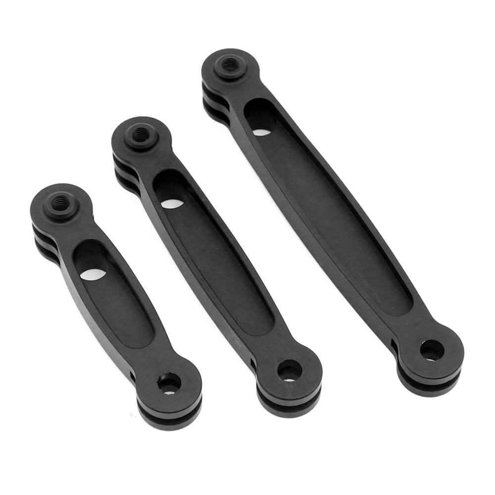 Til gopro tilbehør cnc aluminium mount hjelm arm forlænger stang selfie stick 3 vej til go pro hero 8 7 9 sjcam xiaomi  yi 4k