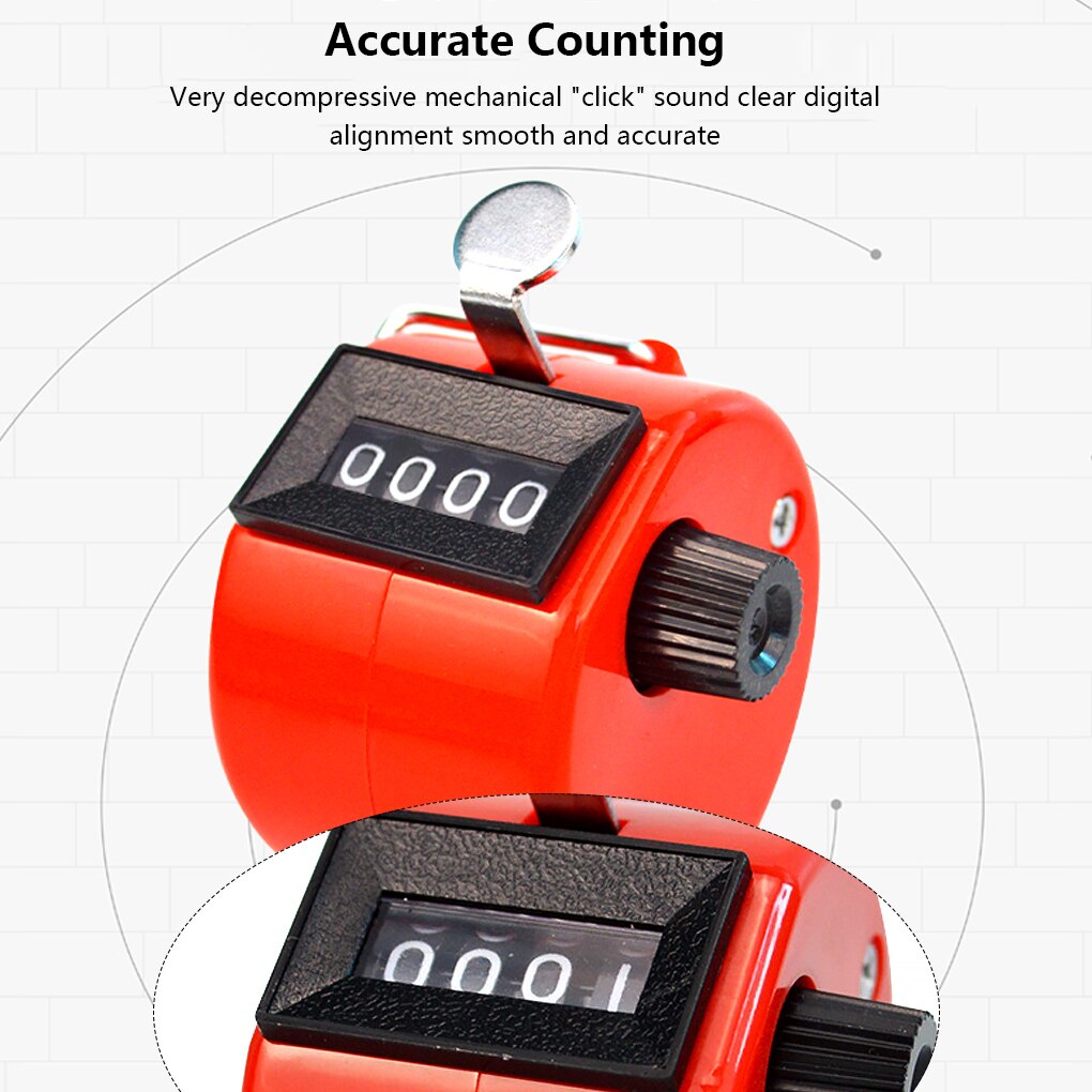 8Pcs 0-9999 Digital 4-bit Counter Mini Manual Counters Team Match School Competition Football Basketball Counting Device
