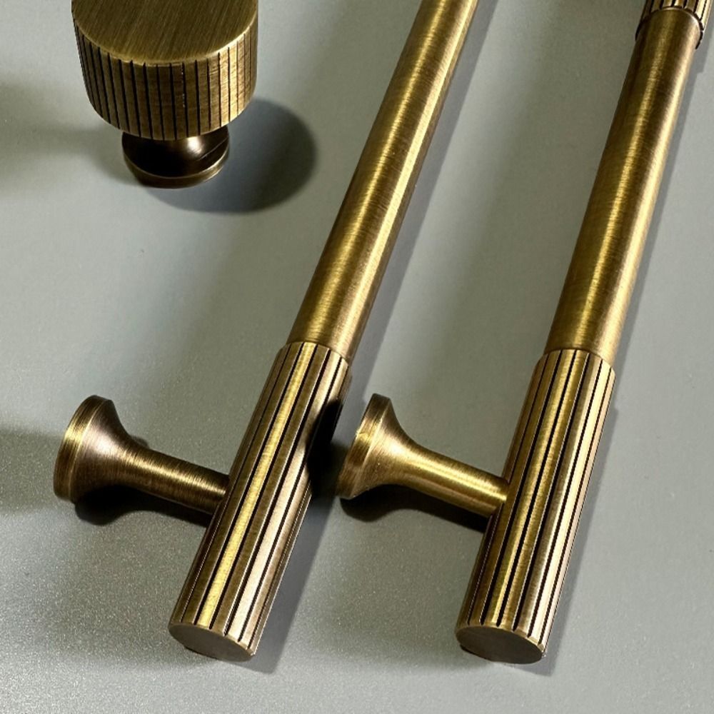 Bronze Bronze Schrankgriffe Kleiderschrankgriffe Antik Massiv Messing Rändelgriff T-Bar Türknöpfe Möbeltürgriff