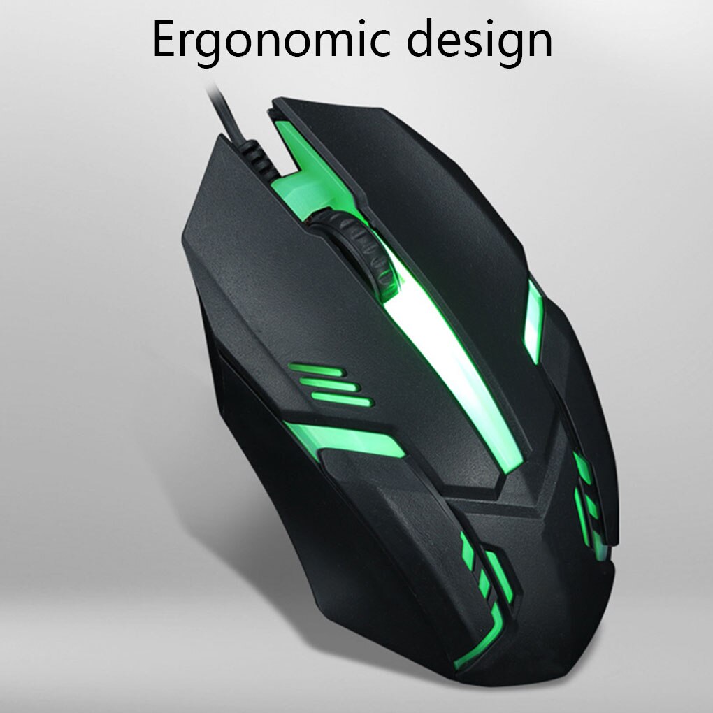 Colorful Luminous Wired USB Plug Optical Desktop Mouse Office Computer PC Laptop Gaming Mice