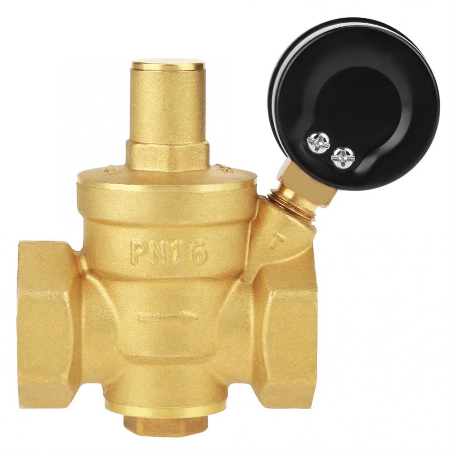 DN25 1'' Brass Adjustable Water Pressure Reducing Regulator Reducer Gauge Meter