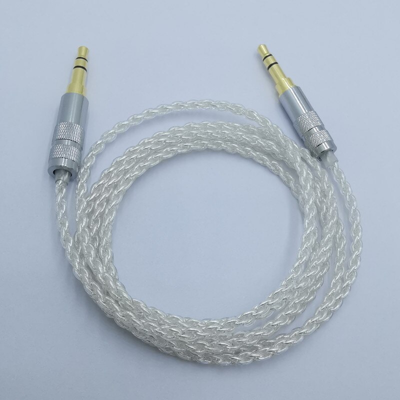 RY-A08 Silber überzug Kabel Kabel 3,5mm Jack Lautsprecher Kabel für J BL Kopfhörer Auto X iaomi ich phone7 O neplus 5t AUX Cord