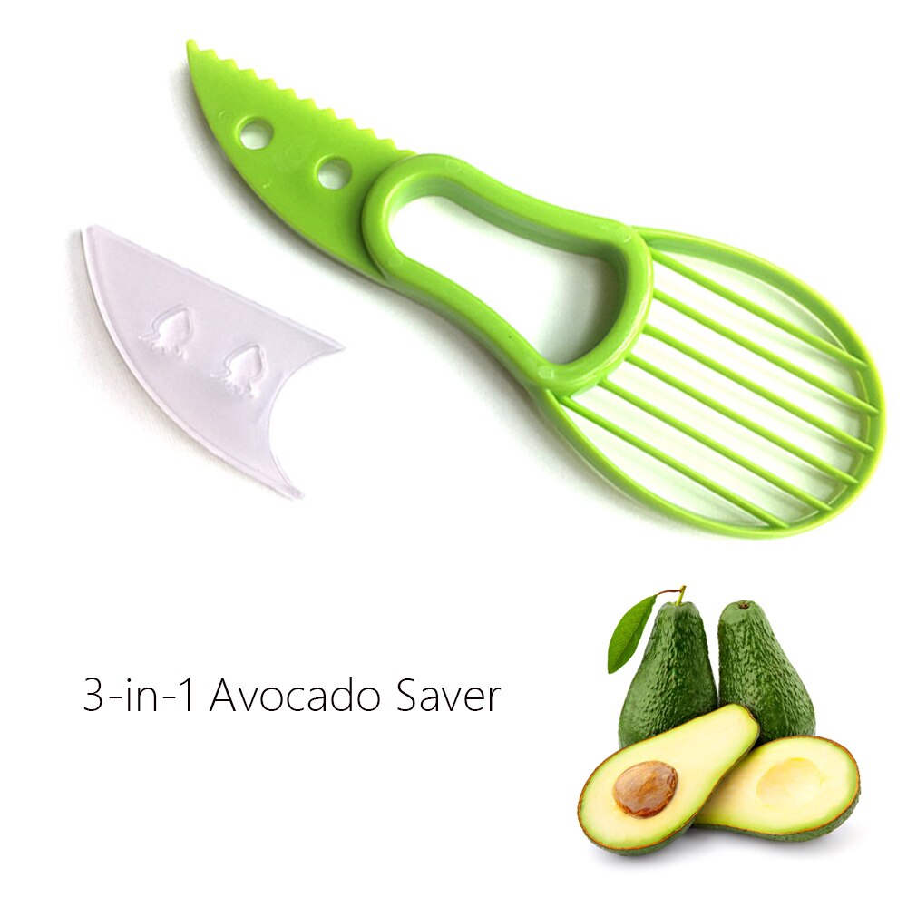 Avocado Dunschiller 3 In 1 Avocado Slicer Avocado Cutter Groente & Fruit Dunschiller Plastic Mes Keuken Groente Gereedschap