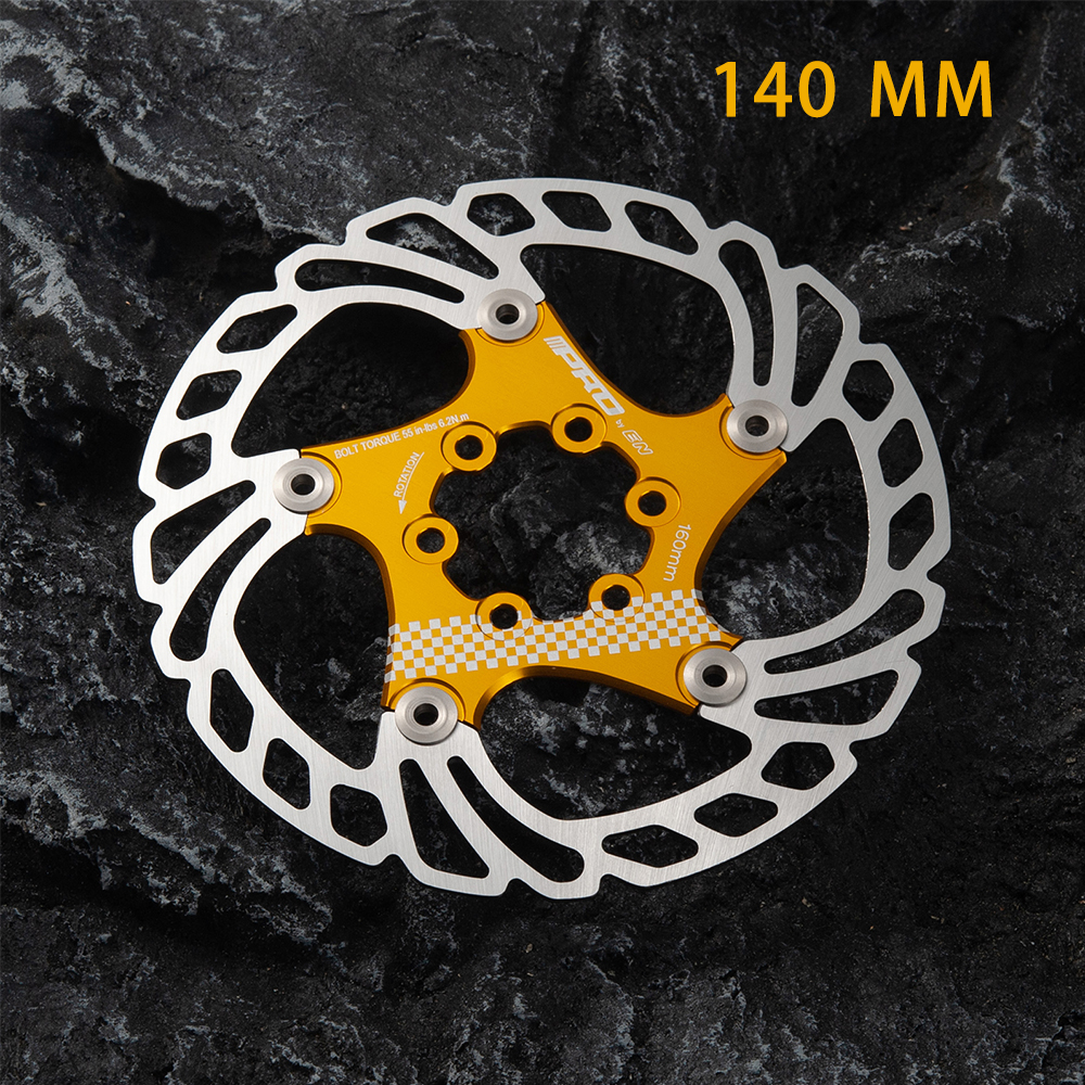 IIIPRO bicicleta 140MM 160MM freno de disco Rotor flotante engrosamiento anodizado enfriamiento rápido disco ultraligero: Rojo
