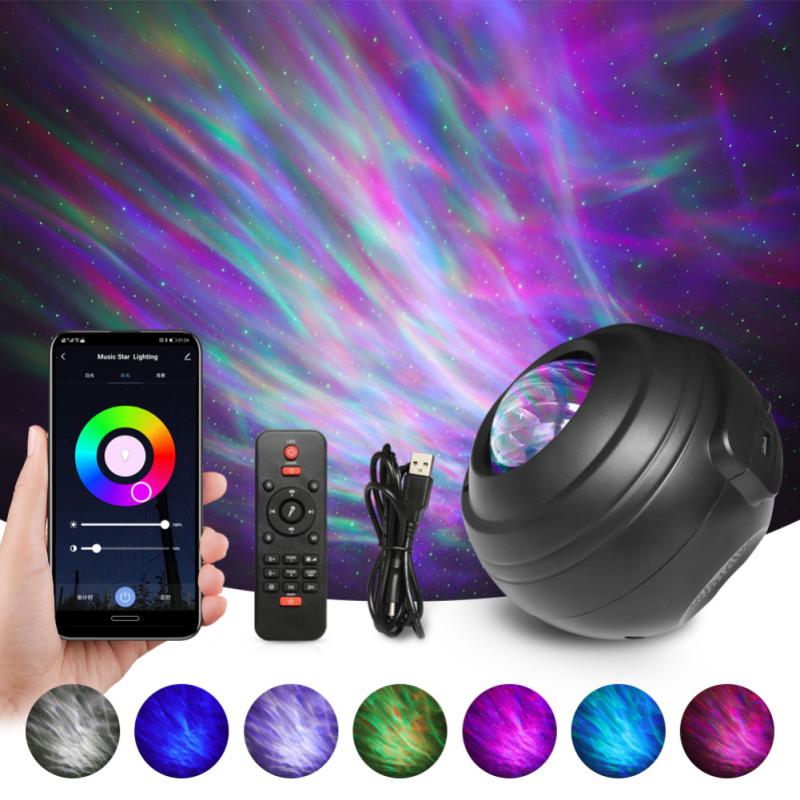 Smart Starry Sky Projector Northern lights Projector 3 in 1 Night Light Voice Music Control LED Lamp For Kid Smart Life APP