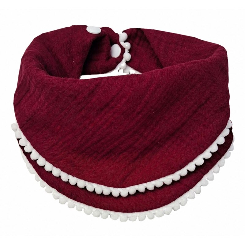 Bavoirs en coton pour -né, serviette d&#39;alimentation, Double couche, Triangle, écharpe, Bandana, garçons et filles: Rouge